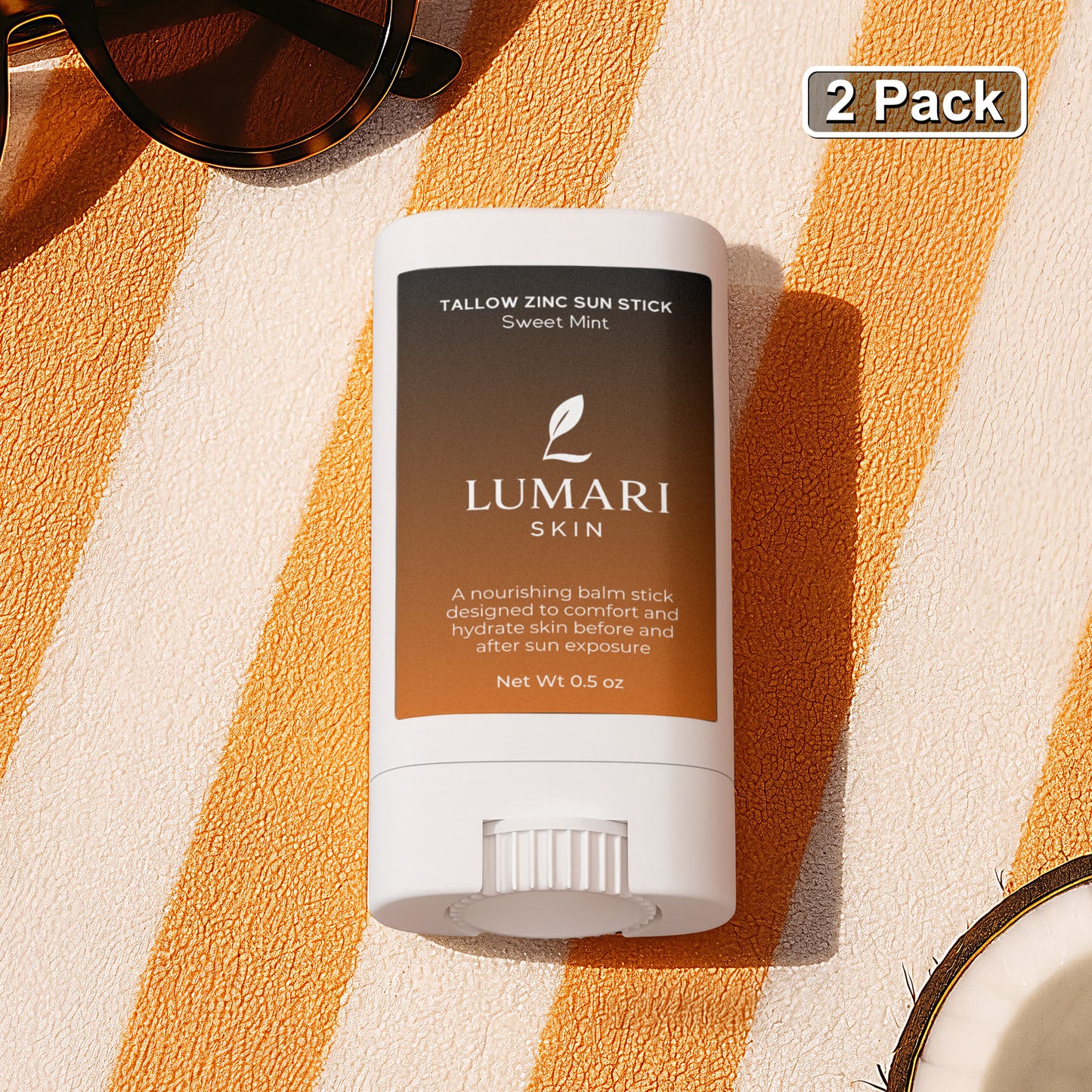 2 Pack Tallow Zinc Sun Stick